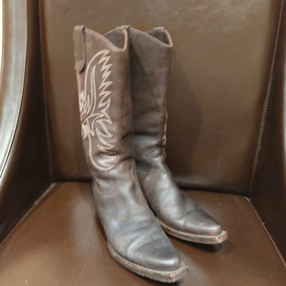 Fabio Rusconi leather boots size 7 - Picture 2 of 9